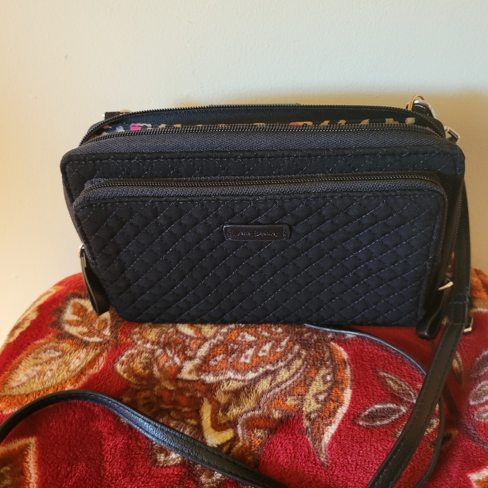Vera Bradley Black Quilted Crossbody Bag